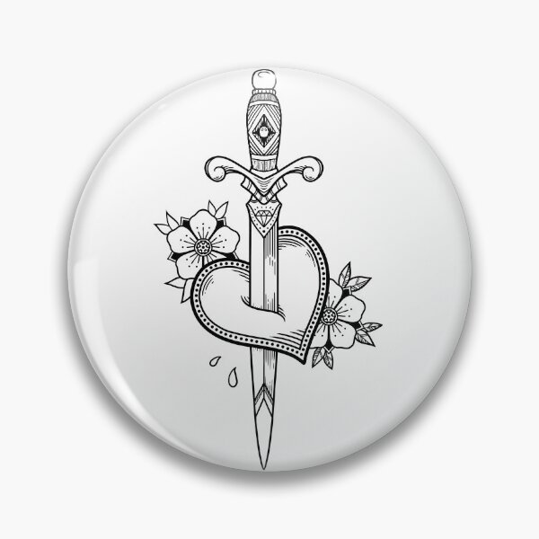 Item preview, Dagger & Heart - Classic Old School designed and sold by SoulArtLove.