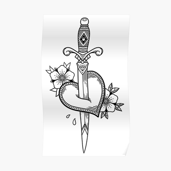 Vintage Monochrome Tattoos Stock Illustration  Download Image Now  Dagger  Tattoo Vector  iStock