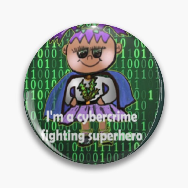 Item preview, Cybercrime fighting superhero girl dark complexion version designed and sold by empressbat merch.
