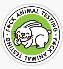 F*CK ANIMAL TESTING Sticker