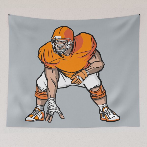 Item preview, Orange and White Football Player designed and sold by SLAG-Creative.