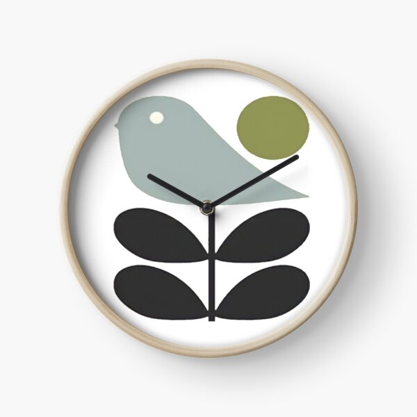 orla kiely- stem flower,bird design Clock