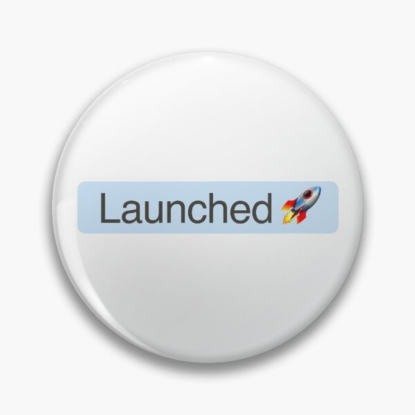 Item preview, 'Launched' Status Tag with rocket (light mode) designed and sold by Notionware.