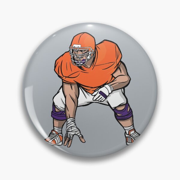 Item preview, Orange, Purple and White Football Player designed and sold by SLAG-Creative.