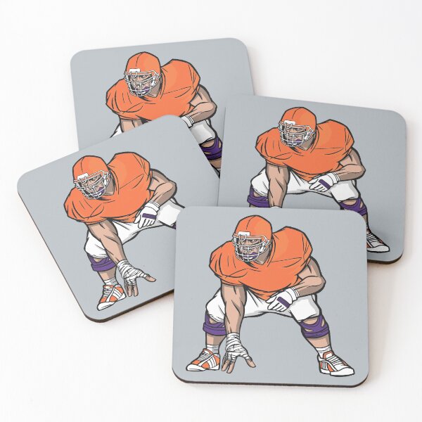 Item preview, Orange, Purple and White Football Player designed and sold by SLAG-Creative.