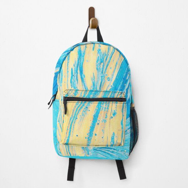 Item preview, Decorative mustard yellow sky blue abstract colour infusion  designed and sold by isidorebeige.