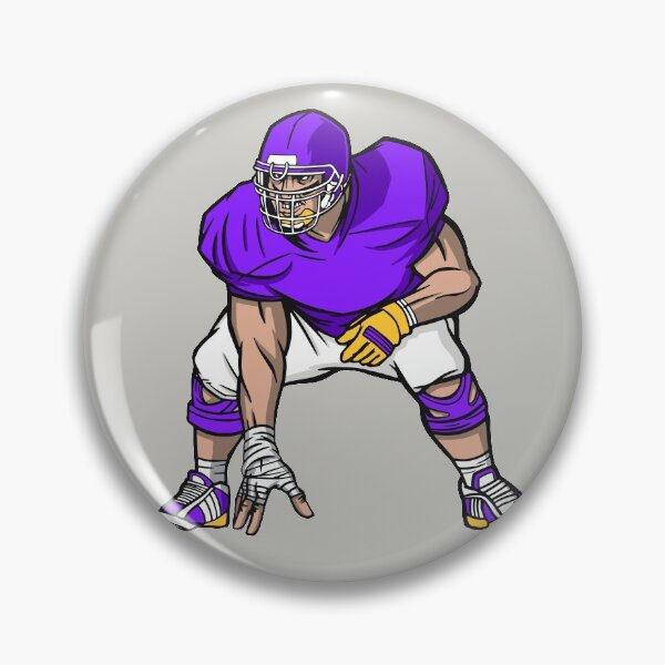 Item preview, Purple & Gold Football Player designed and sold by SLAG-Creative.