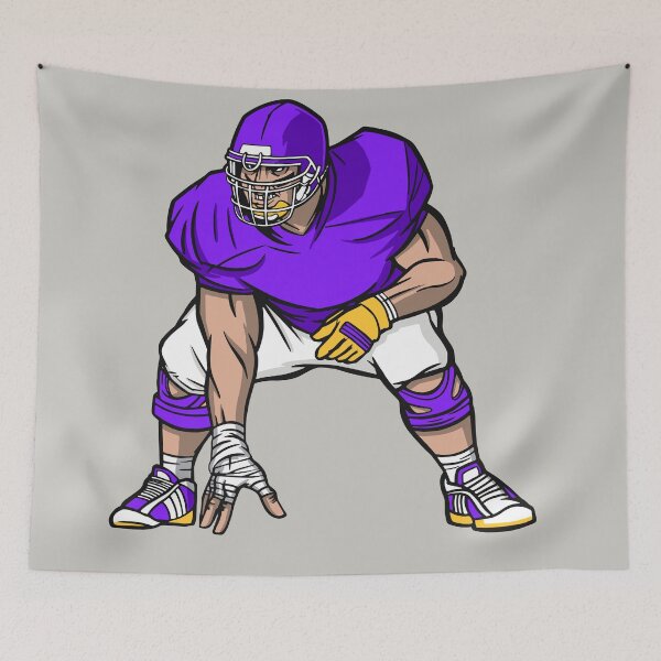Item preview, Purple & Gold Football Player designed and sold by SLAG-Creative.
