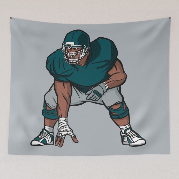 Item preview, Green & Gray Football Player designed and sold by SLAG-Creative.