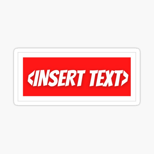 "Insert text - red box" Sticker by WalStreetMerchs | Redbubble