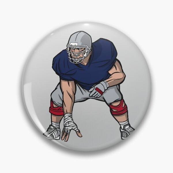 Item preview, Navy, Silver & Red Football Player designed and sold by SLAG-Creative.