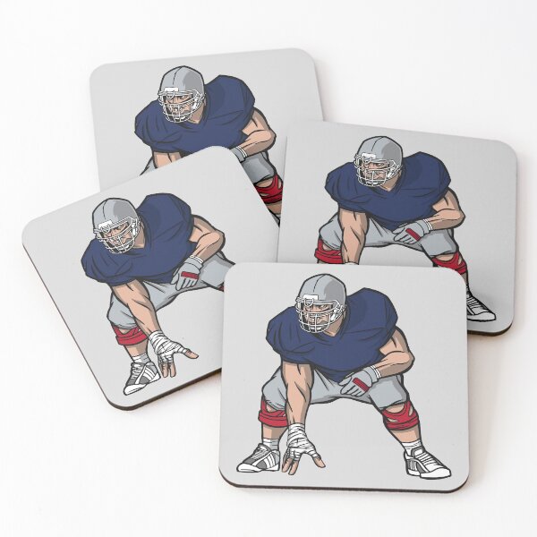 Item preview, Navy, Silver & Red Football Player designed and sold by SLAG-Creative.