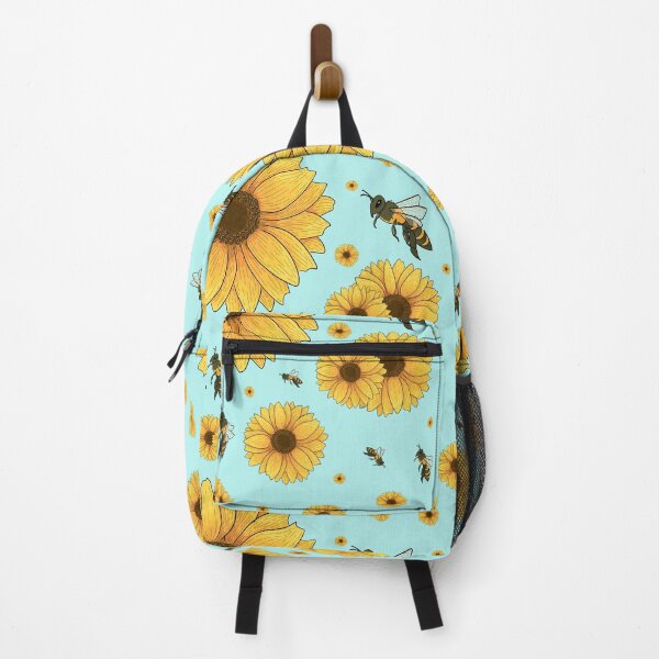 Artikelvorschau, Sonnenblumen-Bienen-Wiederholungsdesign entworfen und verkauft von aarongeart.