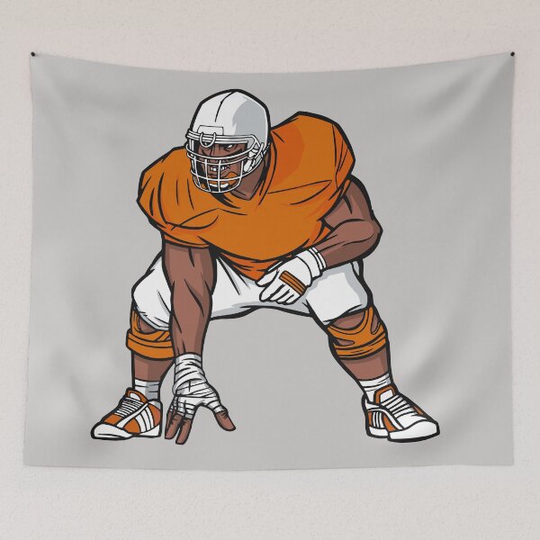 Item preview, Orange & White Football Player designed and sold by SLAG-Creative.