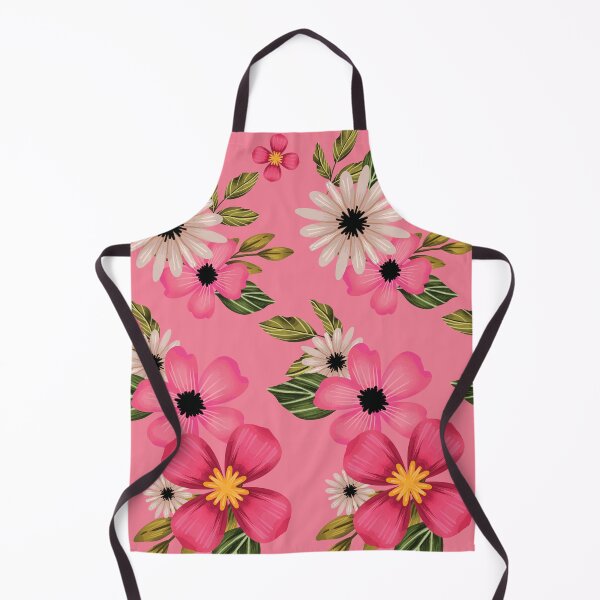 Item preview, Floral pattern with pink and green flowers on pink background designed and sold by quickkdesign.