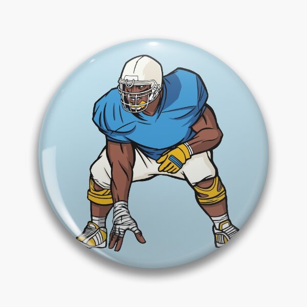 Item preview, Powder Blue, Yellow & White Football Player designed and sold by SLAG-Creative.