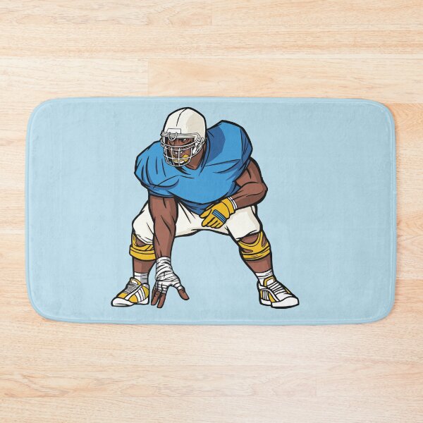 Item preview, Powder Blue, Yellow & White Football Player designed and sold by SLAG-Creative.