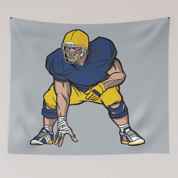 Item preview, Blue & Gold Football Player designed and sold by SLAG-Creative.