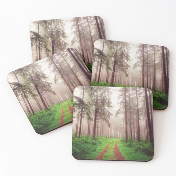 Item preview, Pathway through misty woodland designed and sold by Victoria Ashman.