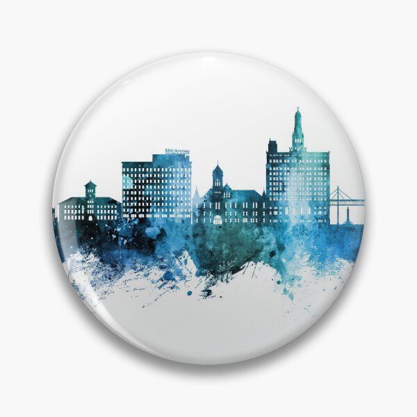 Item preview, Davenport Iowa Skyline designed and sold by ArtPrints.