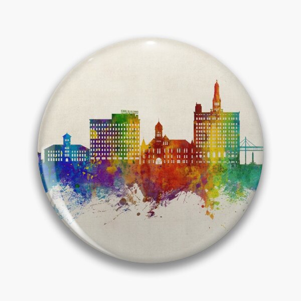 Item preview, Davenport Iowa Skyline designed and sold by ArtPrints.