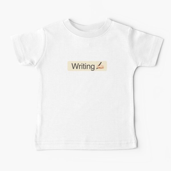 'Writing' Status Tag with pen icon (light mode) Baby T-Shirt