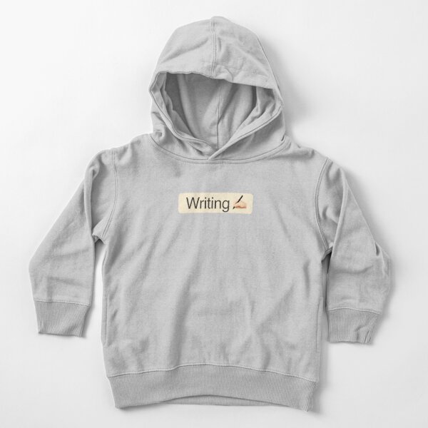 'Writing' Status Tag with pen icon (light mode) Toddler Pullover Hoodie