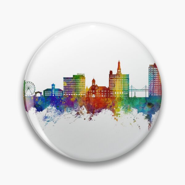 Item preview, Davenport Iowa Skyline designed and sold by ArtPrints.