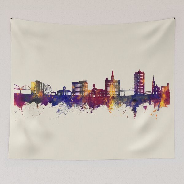 Item preview, Davenport Iowa Skyline designed and sold by ArtPrints.