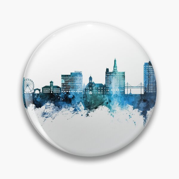 Item preview, Davenport Iowa Skyline designed and sold by ArtPrints.