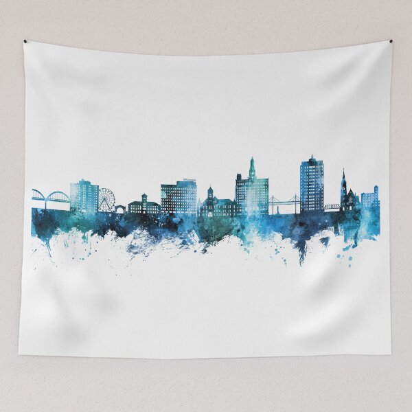 Item preview, Davenport Iowa Skyline designed and sold by ArtPrints.