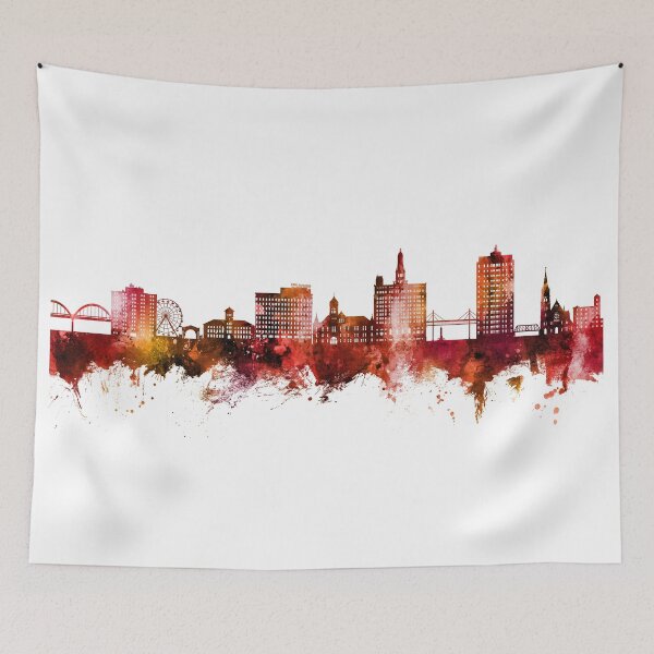 Item preview, Davenport Iowa Skyline designed and sold by ArtPrints.