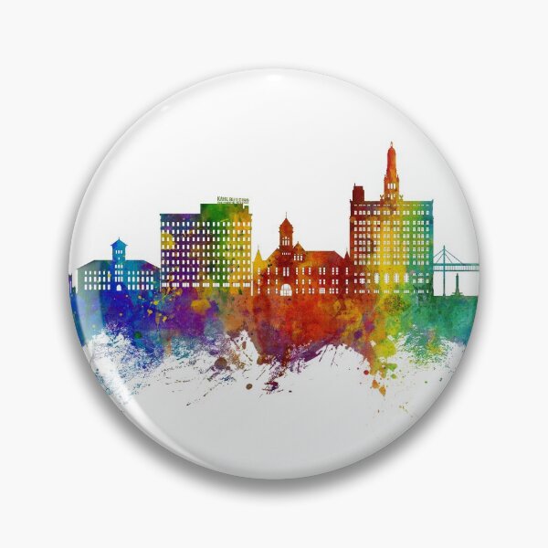 Item preview, Davenport Iowa Skyline designed and sold by ArtPrints.