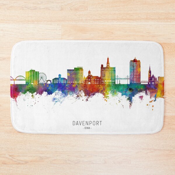 Item preview, Davenport Iowa Skyline designed and sold by ArtPrints.