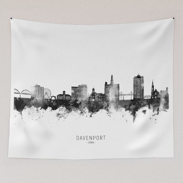 Item preview, Davenport Iowa Skyline designed and sold by ArtPrints.