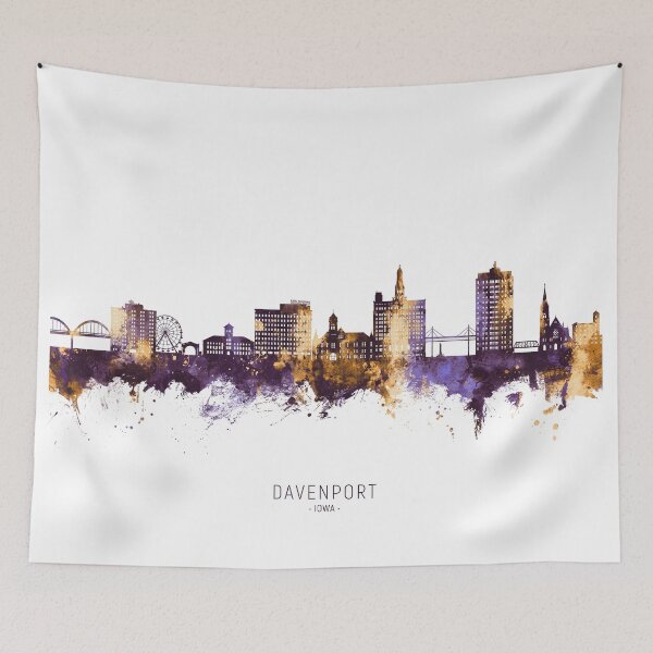 Item preview, Davenport Iowa Skyline designed and sold by ArtPrints.