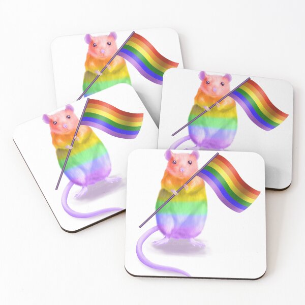 Item preview, Pride Month LGBTIQ+ Rat realistic Rainbow designed and sold by Sezi9.