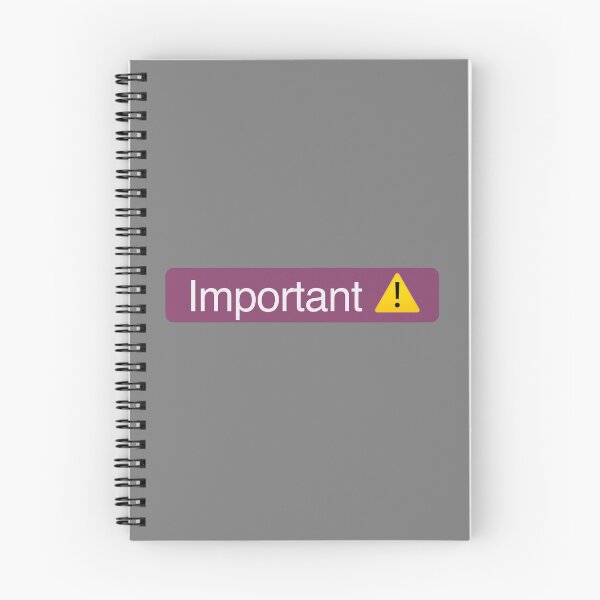 Item preview, 'Important' Status Tag with warning icon (dark mode) designed and sold by Notionware.