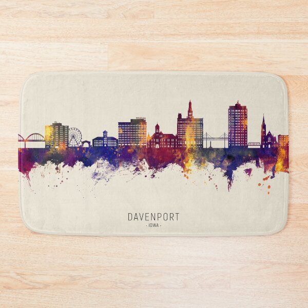Item preview, Davenport Iowa Skyline designed and sold by ArtPrints.