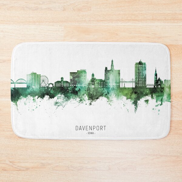 Item preview, Davenport Iowa Skyline designed and sold by ArtPrints.
