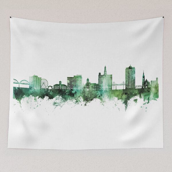 Item preview, Davenport Iowa Skyline designed and sold by ArtPrints.