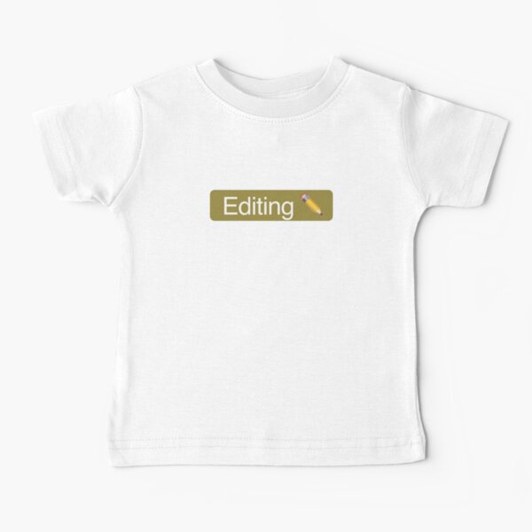 'Editing' Status Tag with pencil icon (dark mode) Baby T-Shirt
