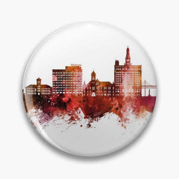 Item preview, Davenport Iowa Skyline designed and sold by ArtPrints.