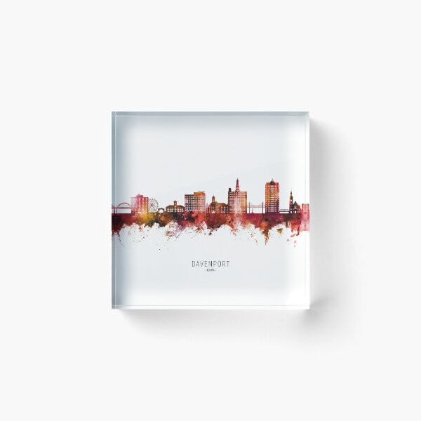 Item preview, Davenport Iowa Skyline designed and sold by ArtPrints.