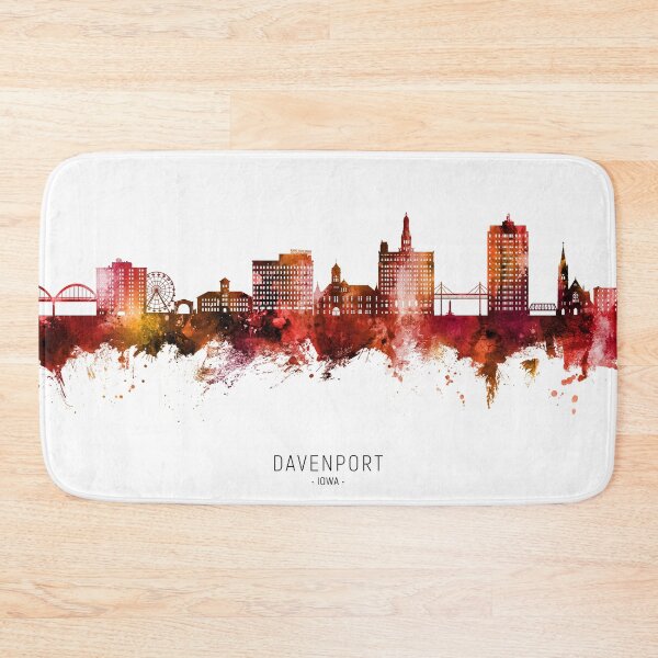 Item preview, Davenport Iowa Skyline designed and sold by ArtPrints.