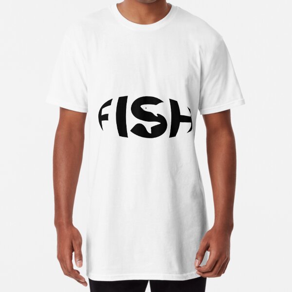 Fish Typography  Long T-Shirt