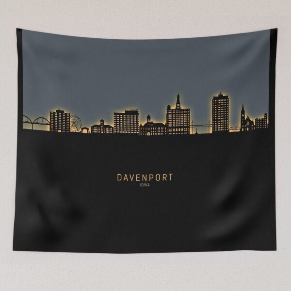 Item preview, Davenport Iowa Skyline designed and sold by ArtPrints.