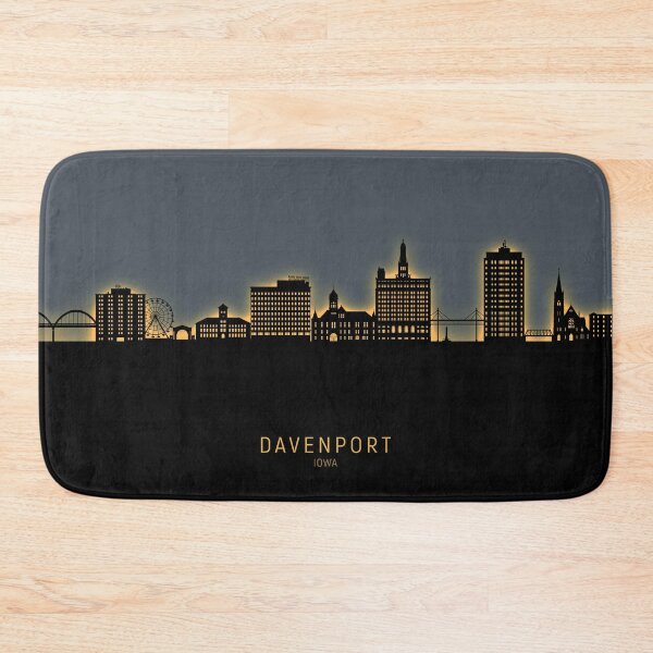 Item preview, Davenport Iowa Skyline designed and sold by ArtPrints.