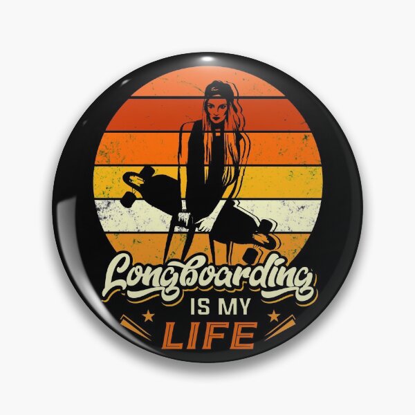 Item preview, Longboarding Woman with Sun Set in Red and Orange designed and sold by INTROVERT-STORE.