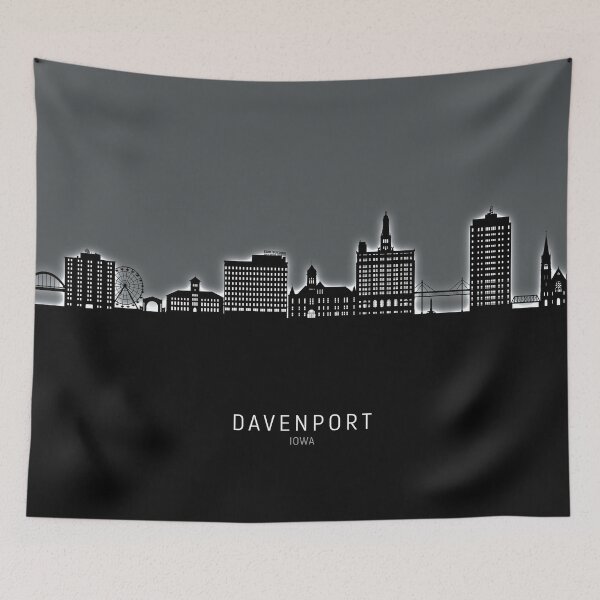 Item preview, Davenport Iowa Skyline designed and sold by ArtPrints.